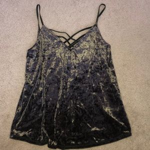 Gorgeous green velvet American Eagle tank top